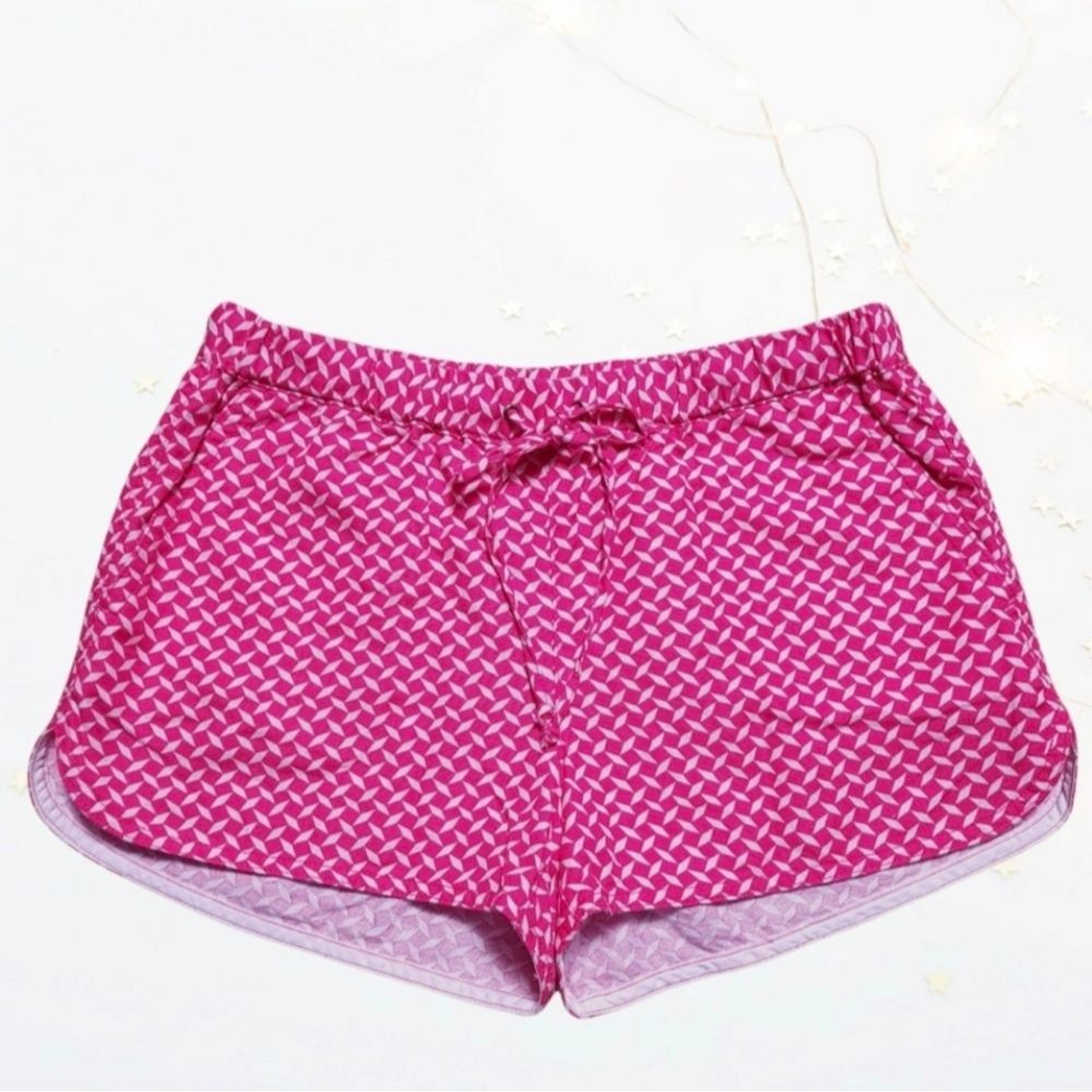 J. Crew Factory Womens Linen Cotton Pull-On Shorts Pink White Xxs